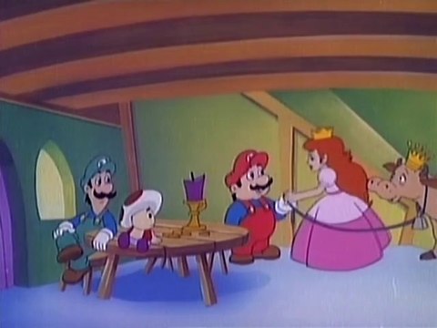 Super Mario Brothers Super Show 07 Mario and The Beanstalk, NINTENDO game animation