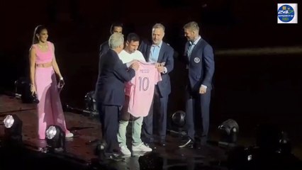 Messi's Son Thiago Nutmegs Him at Inter Miami Presentation | Fans Interacts!