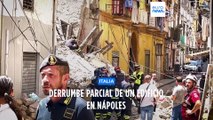 Cinco heridos en el derrumbe parcial de un bloque de pisos en Nápoles