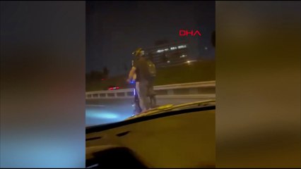 Zeytinburnu'nda scooter ile tehlikeli yolculuk