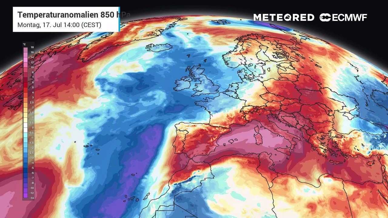 Große ungewöhnliche Hitze in Südeuropa! Dort ist es für die Jahreszeit deutlich zu warm!