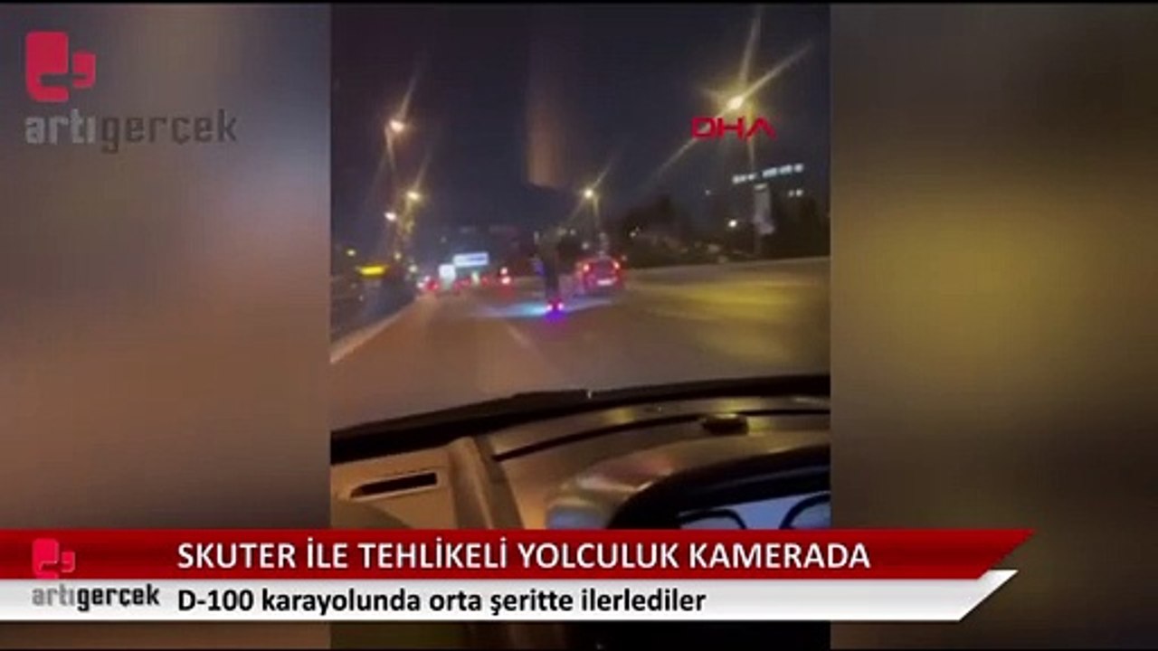 Karayolunda tehlikeli yolculuk kamerada
