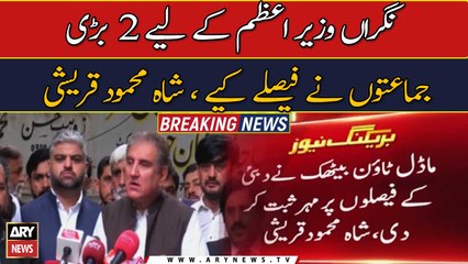 2 major parties made decisions for Caretaker Prime Minister, Shah Mehmood Qureshi