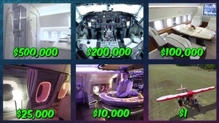 $1 vs $500,000 Plane Ticket!