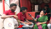 Teenmaar Chandravva Interact With Teenmaar Band Team | Lal Darwaza Bonalu | V6 News