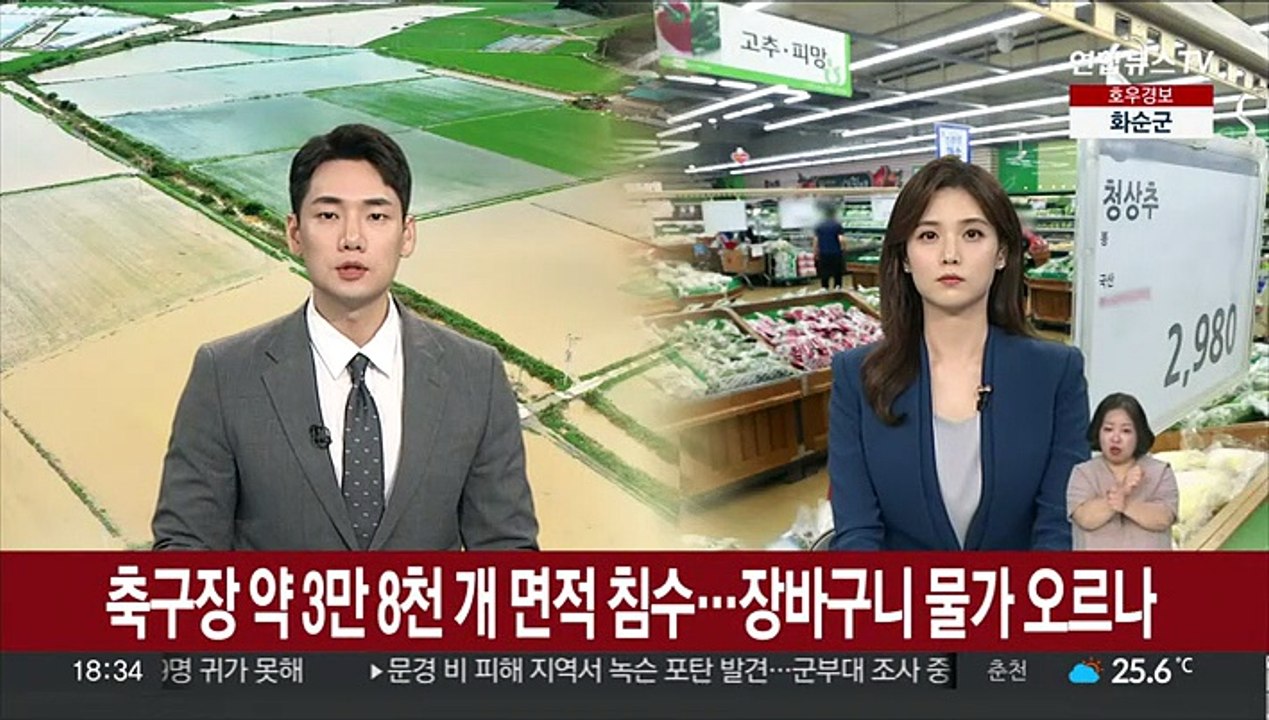 축구장 약 3만8천개 면적 침수…장바구니 물가 오르나