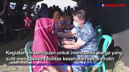 Antusias Ratusan Warga di Ujunggenteng Sukabumi Ikuti Pengobatan Massal Lanud Ats
