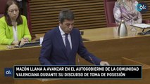 Mazón llama a avanzar en el autogobierno de la Comunidad Valenciana durante su discurso de toma de posesión