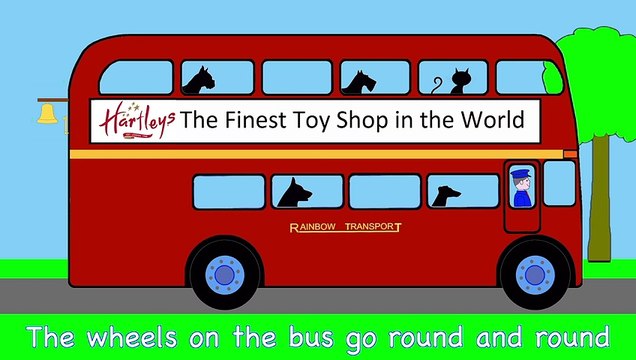 Wheels On The Bus | #shorts | NURSERY RHYME | Rainbow Rabbit