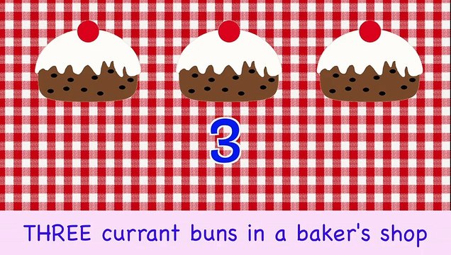 Three Currant Buns | #shorts | NURSERY RHYME | Rainbow Rabbit