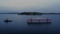 Bibby Stockholm barge to house asylum seekers leaves Falmouth