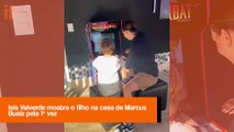 Isis Valverde mostra o filho na casa de Marcus Buaiz pela 1º vez