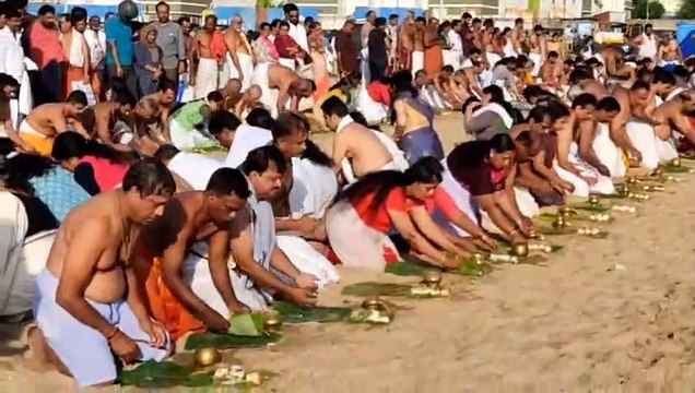 आडी अमावस्या के मौके पर मरीना बीच पर तर्पण के लिए उमड़े लोग... देखें वीडियो...
