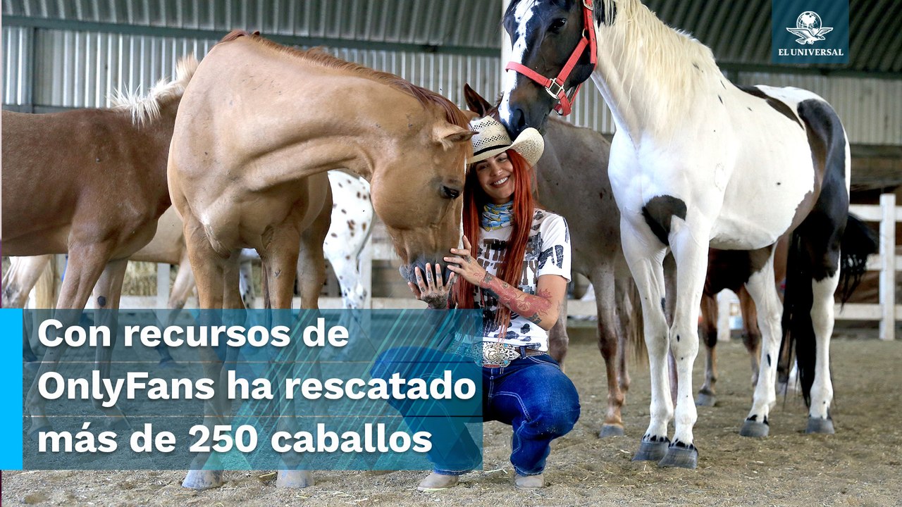 Elena Larrea, la modelo de Only Fans que rescata caballos