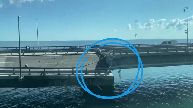 L'Ukraine revendique l'attaque du pont de Crimée « à l'aide de drones navals »