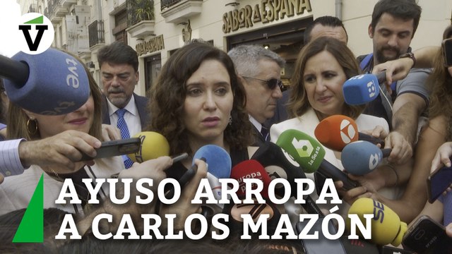 Ayuso arropa a Mazón en su toma de posesión: Ojalá ese cambio llegue a toda España