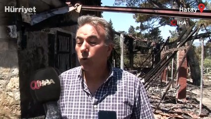 Hatay'da yangında dehşet anlarını anlattı