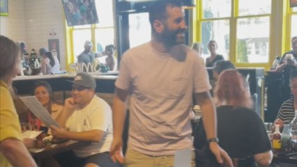 Man is served a wholesome surprise as he reunites with his family settled overseas