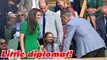 Charlotte confidently smiles as she welcomes King Felipe of Spain to Wimbledon