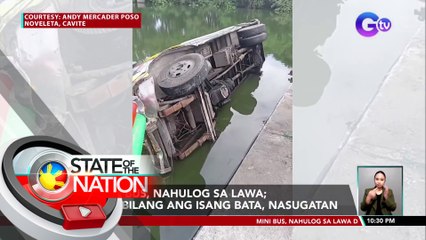Mini bus, nahulog sa lawa; 9 kabilang ang isang bata, nasugatan | SONA