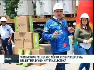 Sistema 1x10 responde a 10 mcpios. del estado Mérida en materia eléctrica