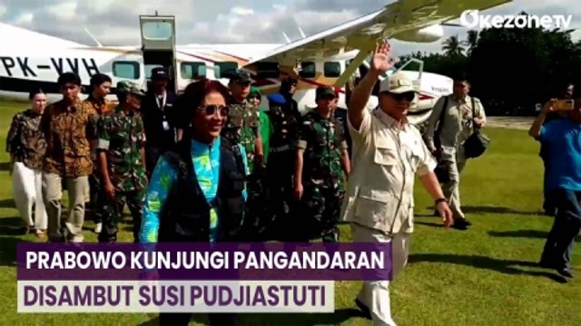 Prabowo Kunjungi Pangandaran Disambut Susi Pudjiastuti dan Ratusan Warga