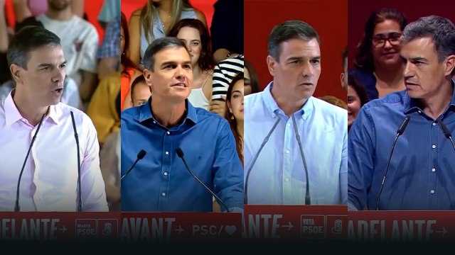 Los argumentos de Sánchez en sus mítines para criticar a Feijóo: la paz universal y la paella valenciana