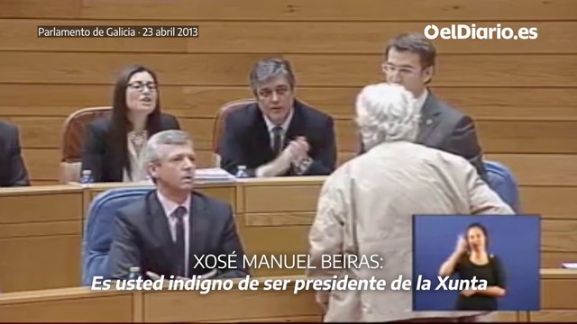 Beiras se enfrenta a Feijóo en un pleno del Parlamento de Galicia de 2013: Es usted indigno de ser presidente de la Xunta