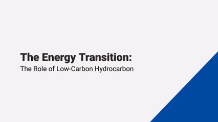 The Energy Transition: The Role of Low-Carbon Hydrocarbon