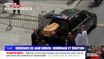 Obsèques de Jane Birkin: le cercueil de la chanteuse quitte l'église de Saint Roch sur la chanson 