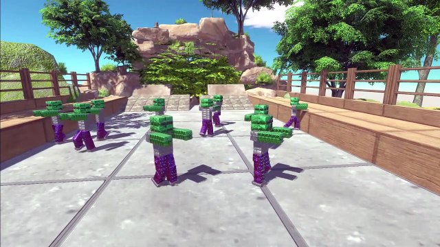 [ARBS vs MINECRAFT] 50x Commando VS Minecraft Zombie Wave - ARBS TV Animal Revolt Battle Simulator