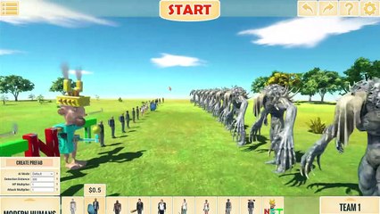 10 Scourge VS All Unit Modern Humans - ARBS TV - Animal Revolt Battle Simulator