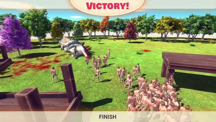50 Archer Hunting ALL Dinosaurs on Table - Animal Revolt Battle Simulator