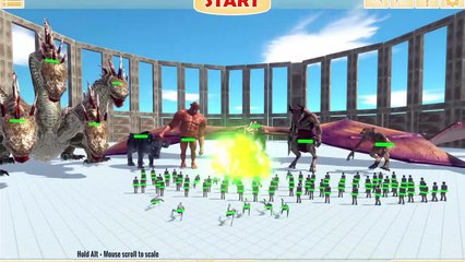 50x Commando vs Giant Fantasy All Unit x10 HP - ARBS TV   Animal Revolt Battle Simulator