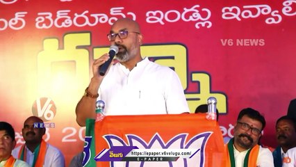 Dharmapuri Arvind Comments On KCR and Kavitha _ BJP Dharna _ V6 News