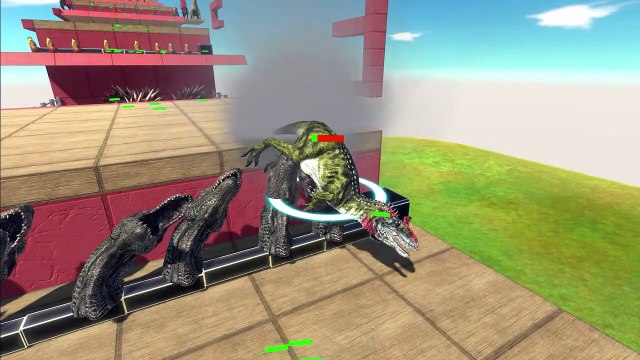 Dinosaurs Race - Dinosaur Run Through Giant Hydra Challenge - Animal Revolt Battle Simulator