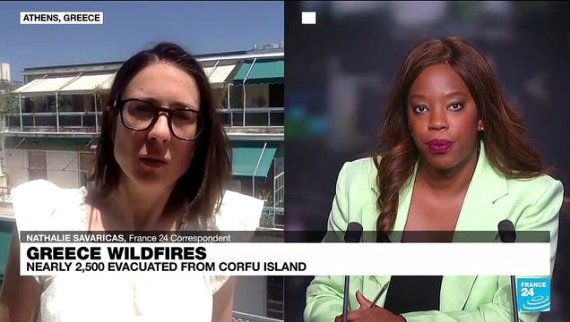 Greece wildfires: Fire still blazing on the Greek island of Rhodes