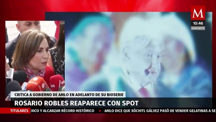Rosario Robles reaparece con spot y critica a gobierno de AMLO en adelanto de su bioserie