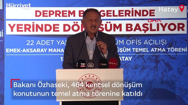 Bakanı Özhaseki, 464 kentsel dönüşüm konutunun temel atma törenine katıldı