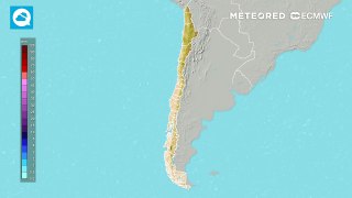 Río atmosférico dejará altos acumulados de lluvias en Chile en los próximos días
