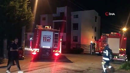 Villanın çatısında çıkan yangın korkuttu