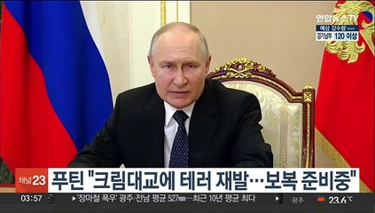 푸틴 "크림대교에 테러 재발…보복 준비중"