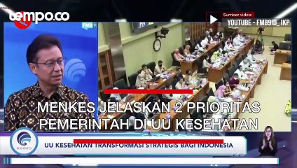 Menkes Jelaskan Dua Prioritas Pemerintah di UU Kesehatan