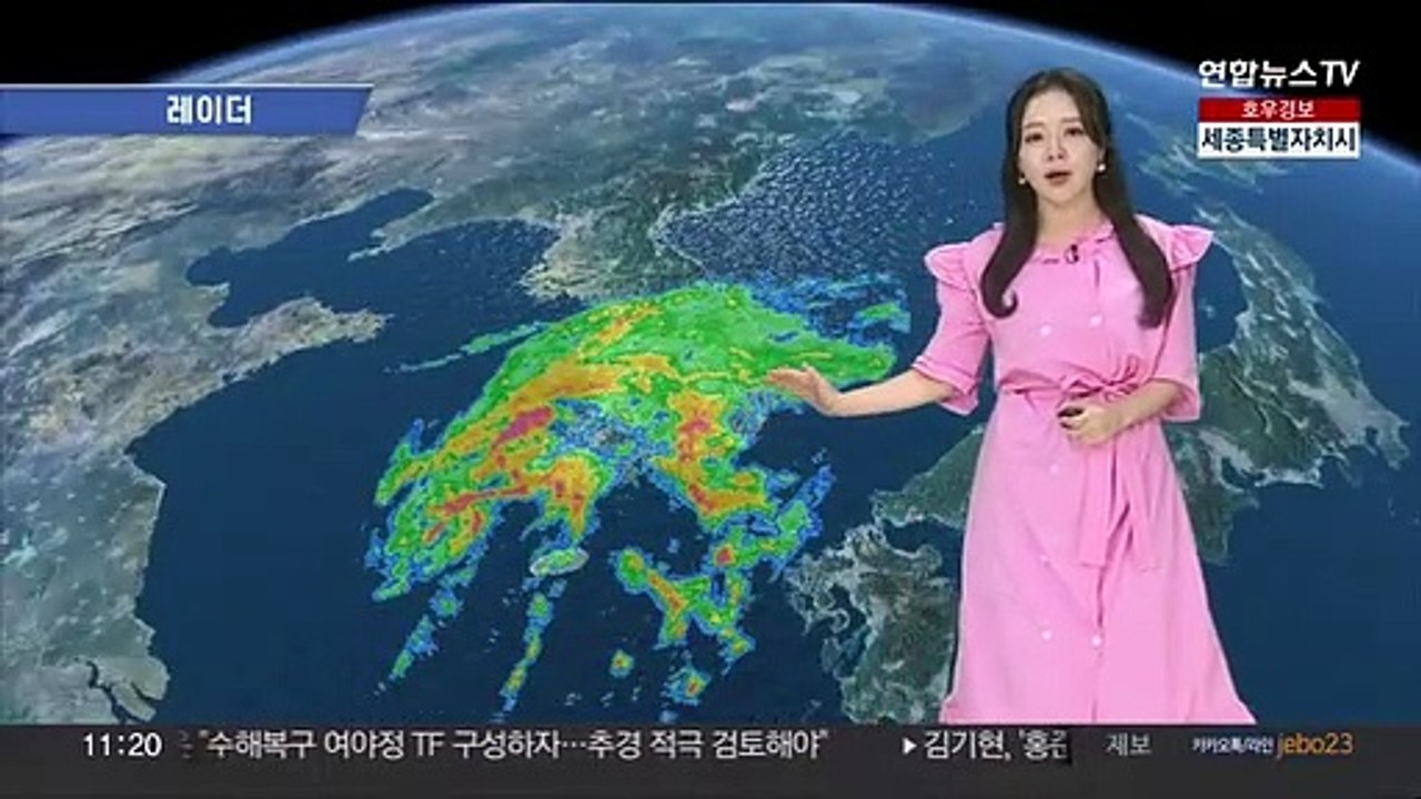 [날씨] 충청·남부·경기 남부 호우경보…집중호우 주의