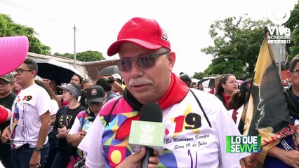 Militancia sandinista celebra la Alegría de Vivir en Paz en Managua