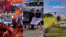 Eco-activists interrupt live broadcasts, spray paint luxury yachts across Europe