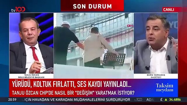 Canlı yayında Barış Yarkadaş ile Tanju Özcan arasında büyük tartışma