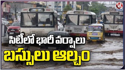 Public Facing Issues In Office Peak Hours Due to Delay In Buses | Hyderabad | V6 News