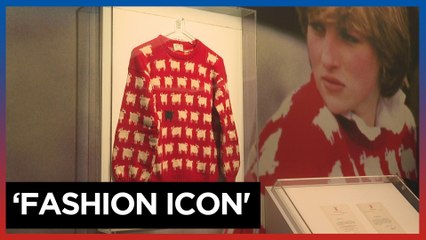 Princess Diana's 'Black Sheep' jumper on display in London