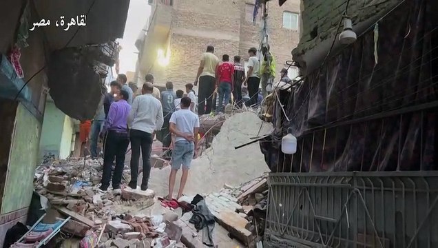 ثمانية قتلى بانهيار مبنى سكني في القاهرة